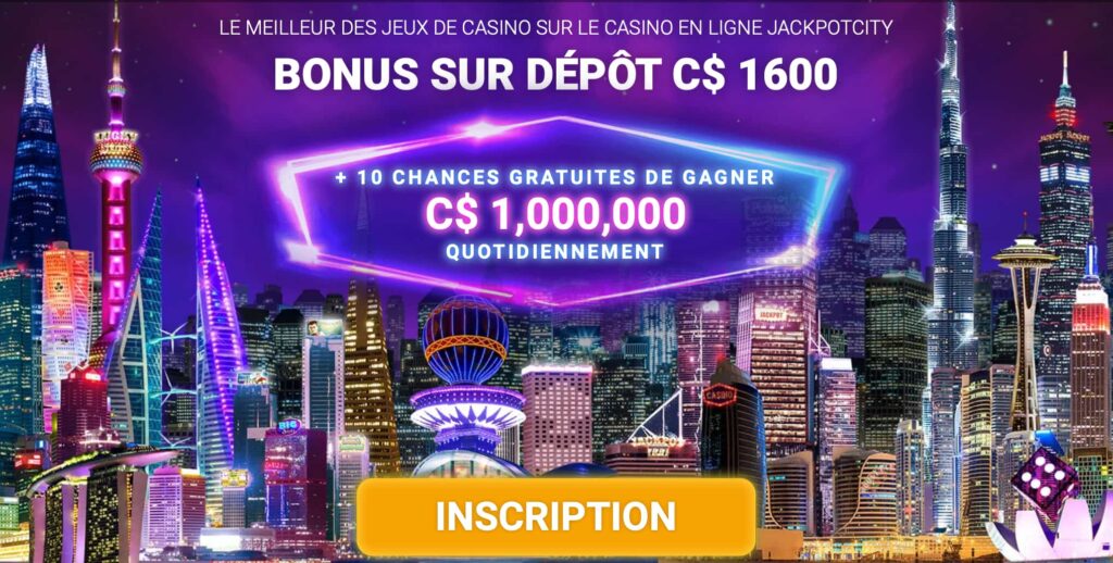 Jackpot City Bonus de Bienvenue