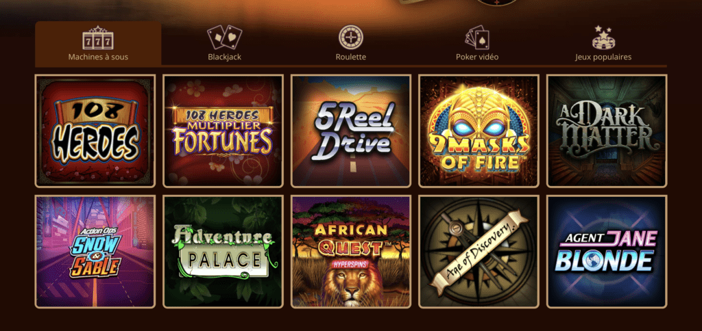 Machines à sous River Belle